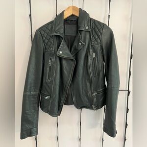 All Saints Cargo Leather Biker Jacket